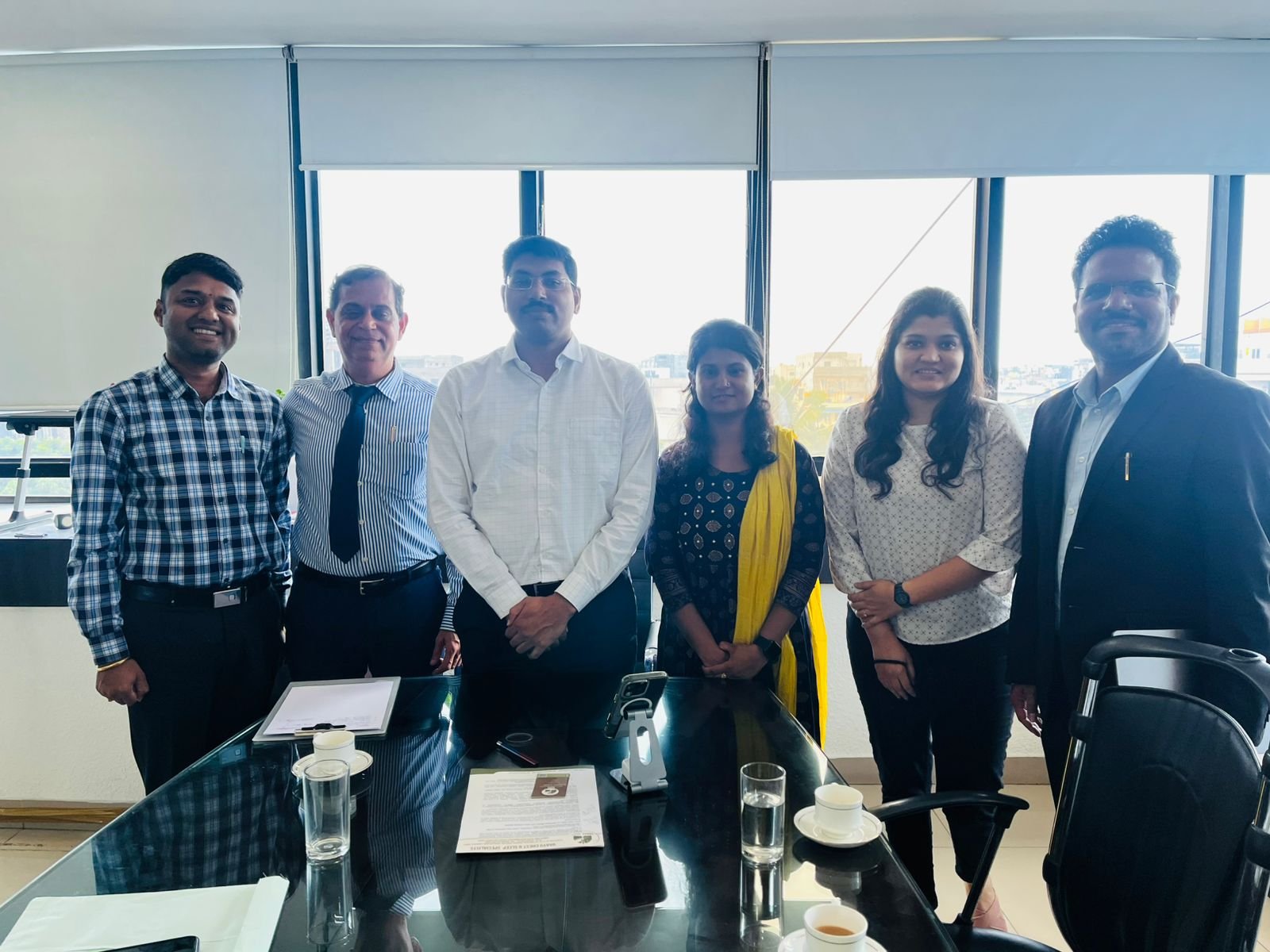 The VORIC team with BMTC and KSRTC leadership on respiratory screening for bus crew