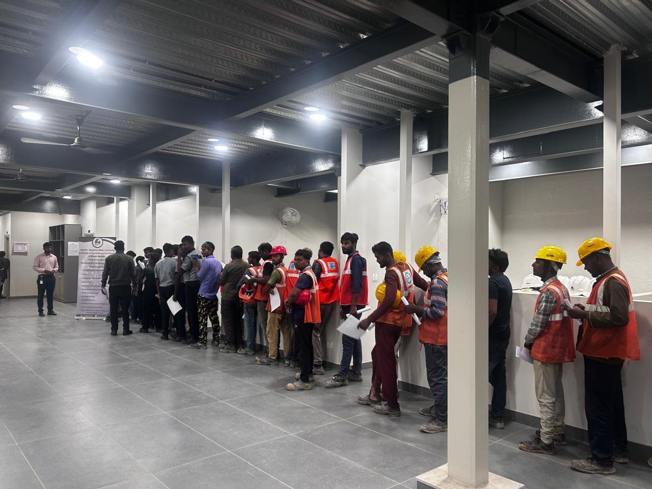 VORIC mobile respiratory screening camp set up at a workplace in Bengaluru